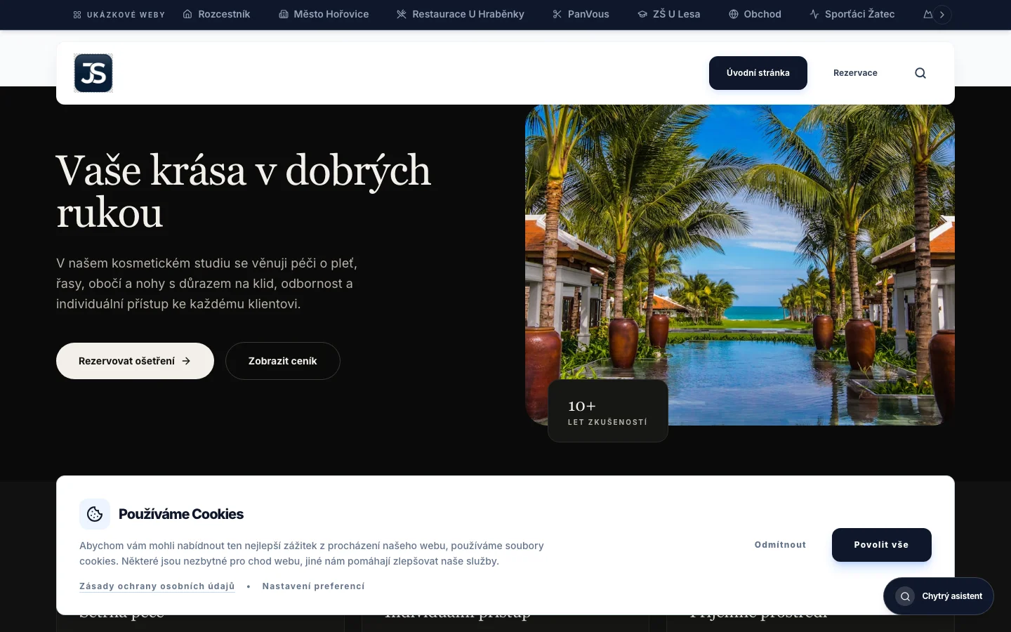 Web pro kosmetické studio